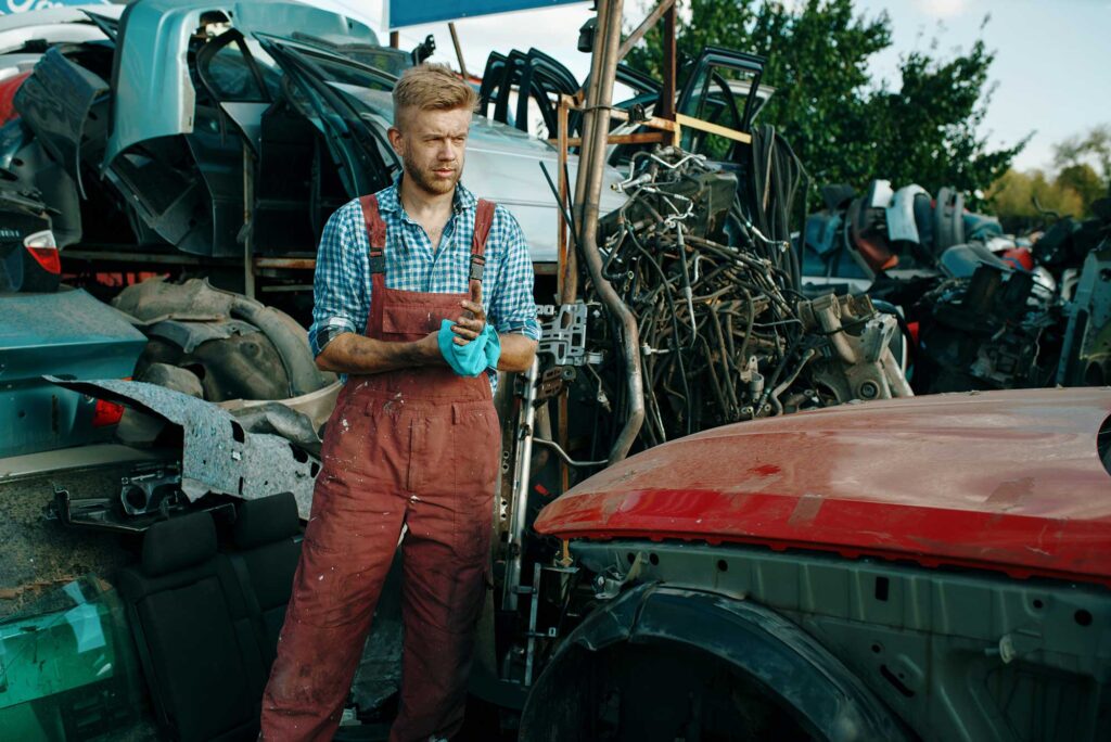 male-repairman-with-towel-on-car-junkyard-2024-11-26-16-01-51-utc